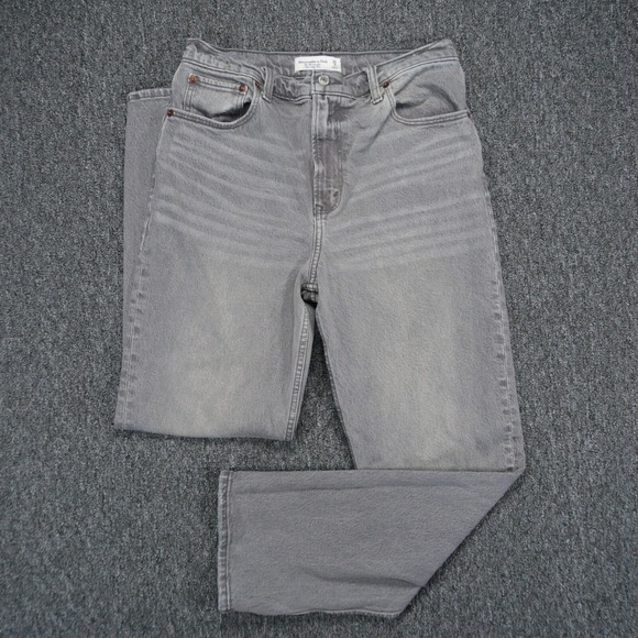 Abercrombie & Fitch Denim - Abercrombie Fitch Jeans Womens 29 Gray 90s Straight Ultra High Rise 8s